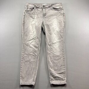 Copper Flash Jeans Womens 14P Gray Denim Cotton Stretch Skinny Leg Elijah Wash